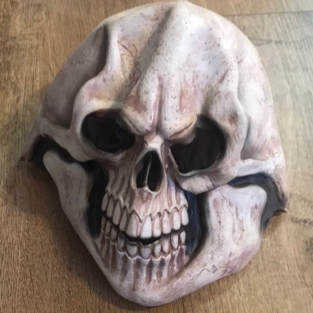 Bone-White Skull Wall Mask - Gothic Home Wall Decor